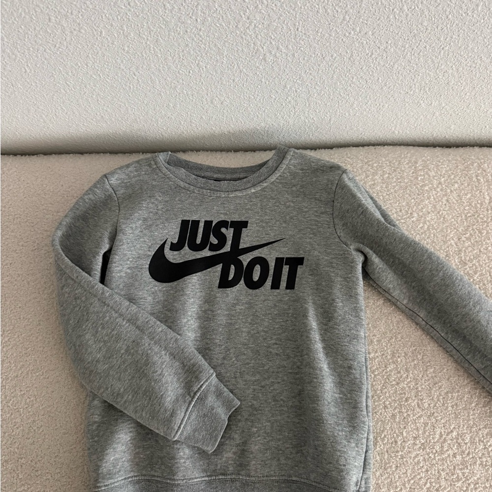 Nike Grey Crewneck with Black Logo Tag